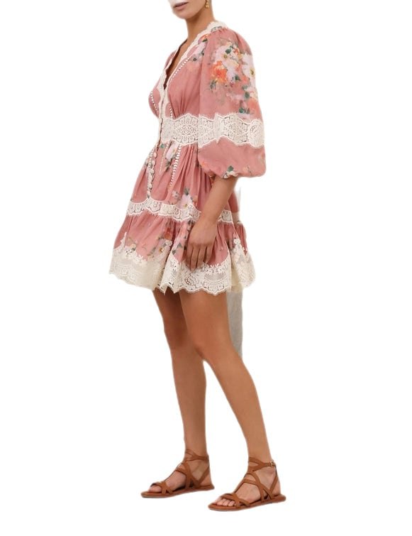 Zimmermann Everley Lace Trim Mini Dress photo 3