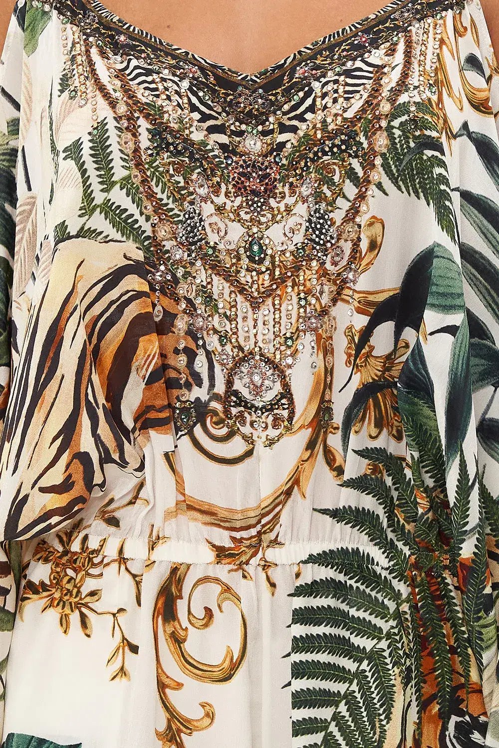 Camilla Franks Drop Shoulder Playsuit Tiger Trap Print Size S /AU 10 photo 5