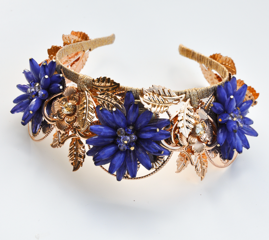 Ashlee Lauren Blue Ami Crown (Gold) photo 2