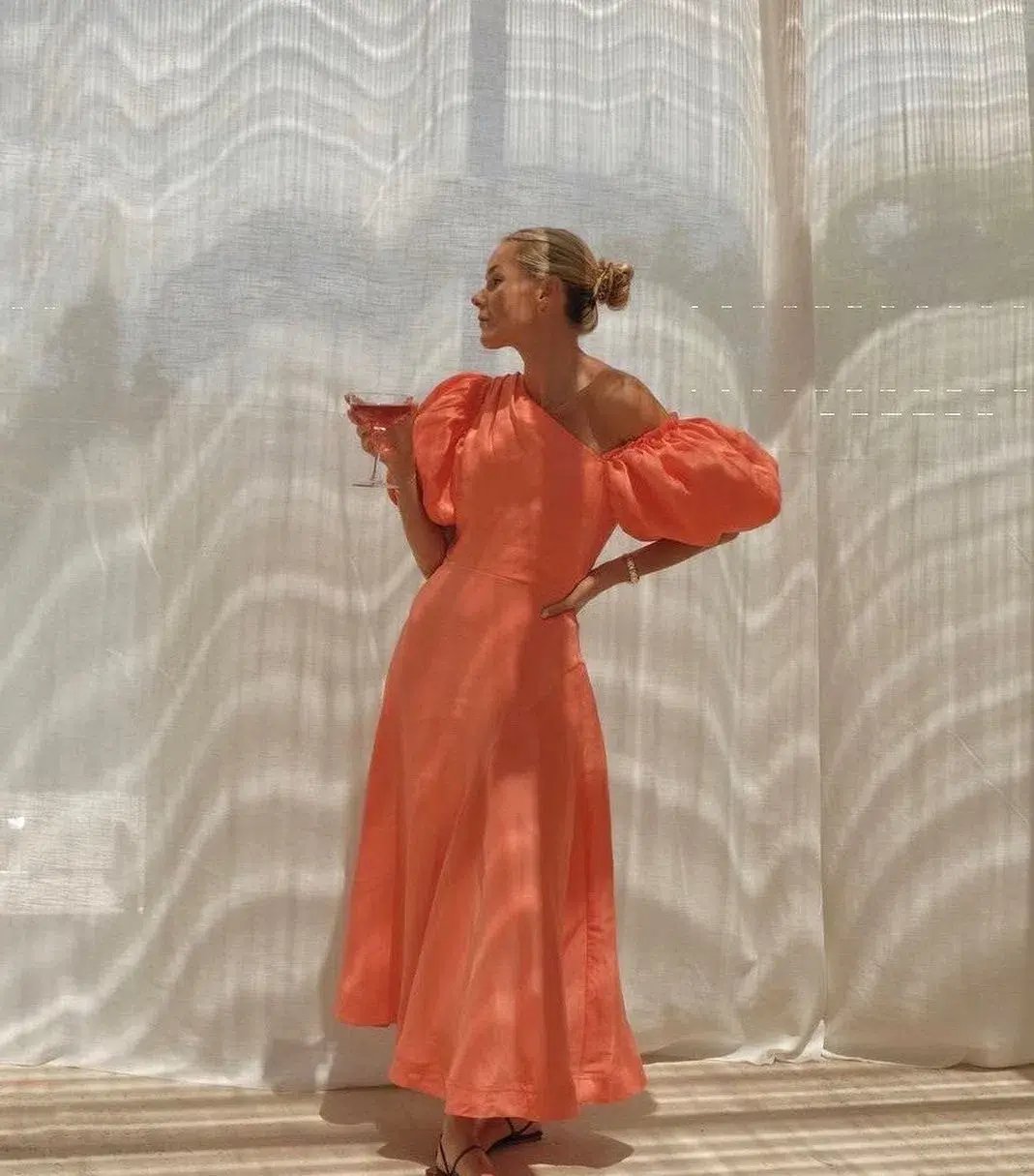 Aje Maia Midi Dress Coral Size 6 / XS photo 4