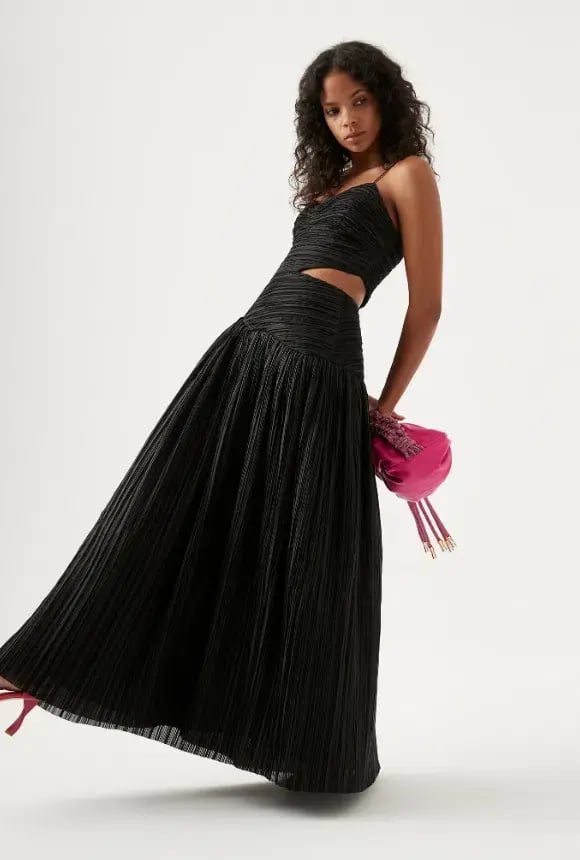 Aje Laurier Wave Maxi Dress in Black Size 8 / S photo 2