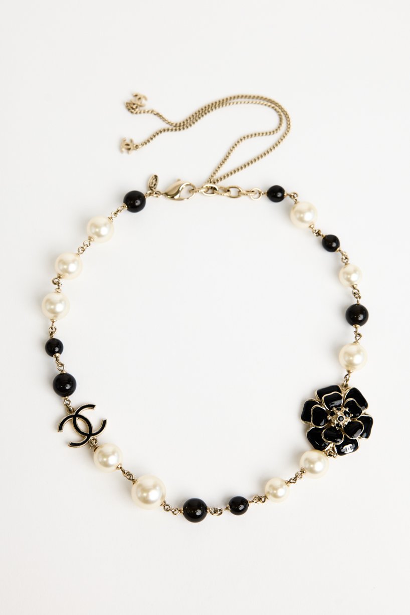 Chanel CC Necklace With Camellia Flower photo 2