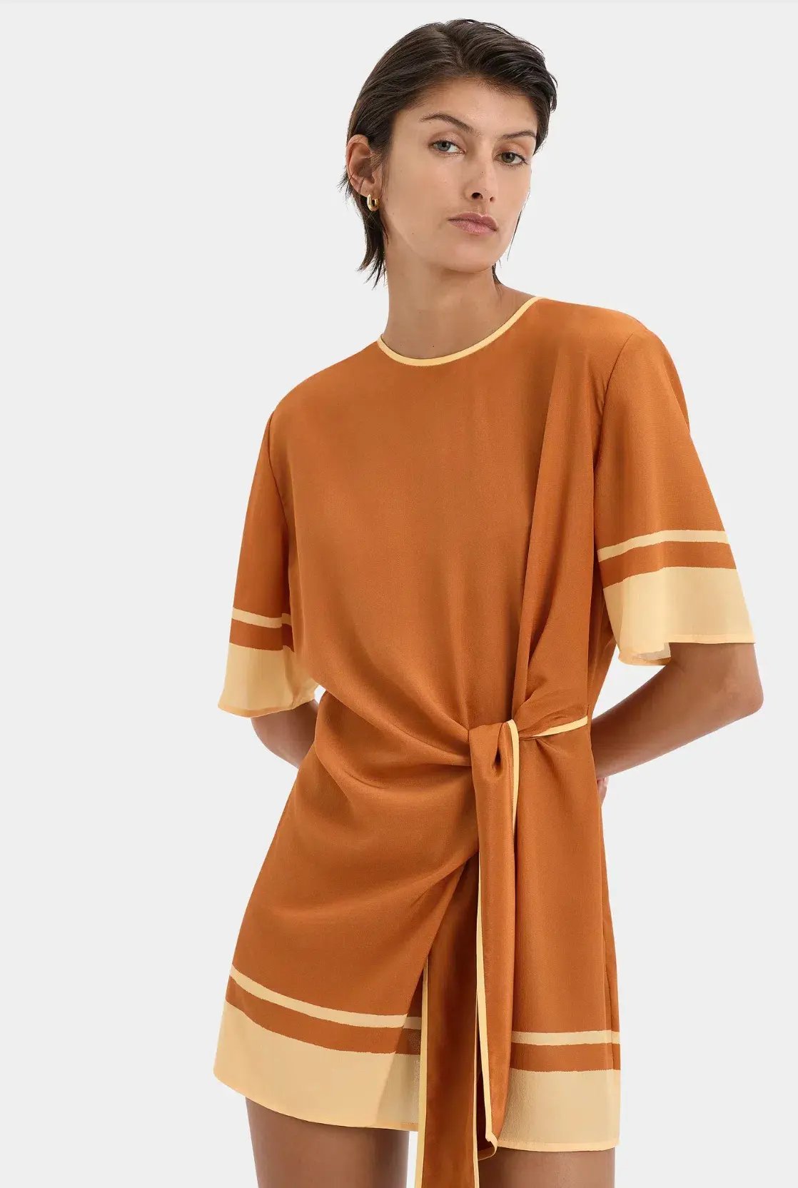 Sir the Label Soma Mini Dress Rust Size 10 photo 4