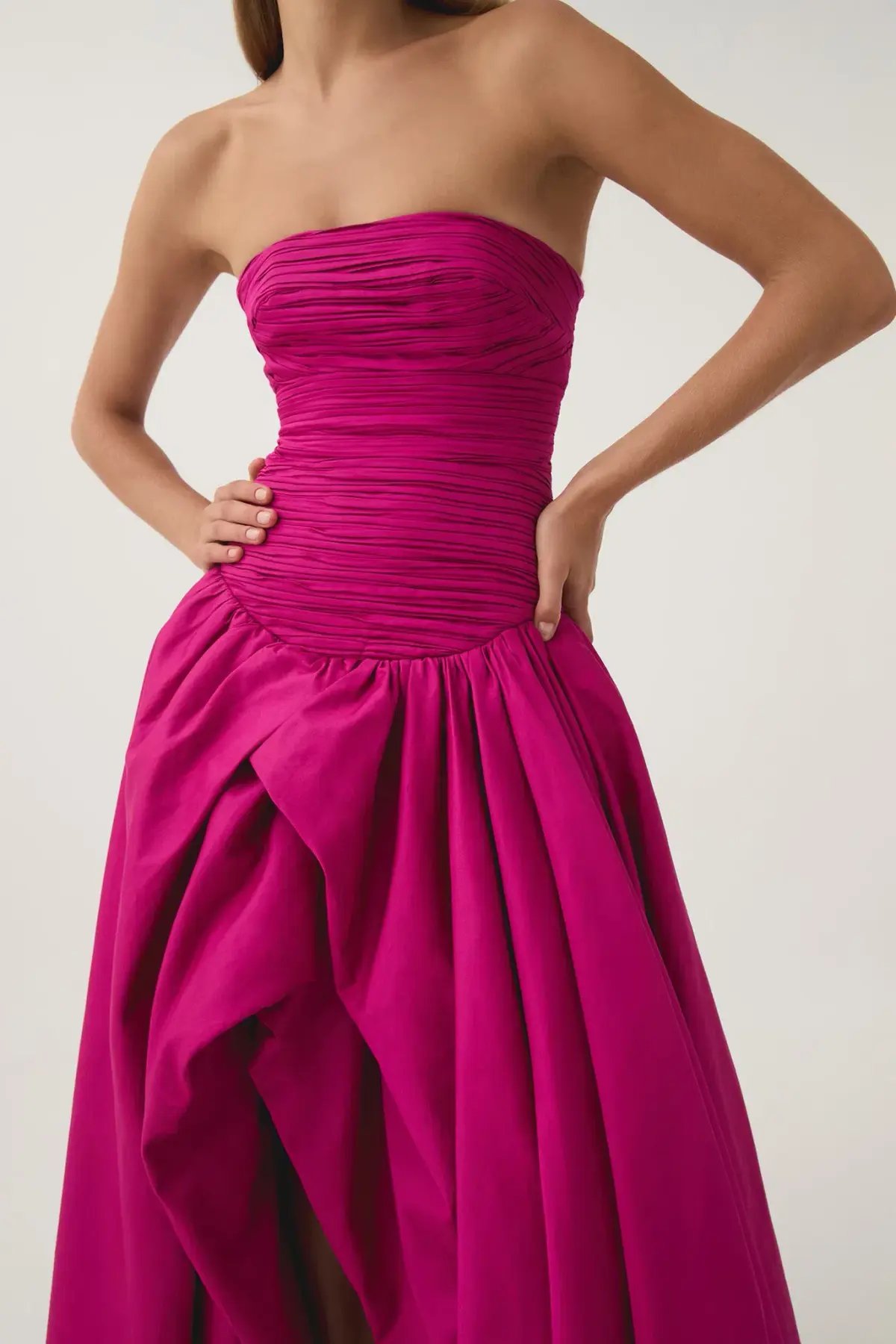 Aje  Magenta Violette Bubble Hem Maxi Gown Size 10 photo 2