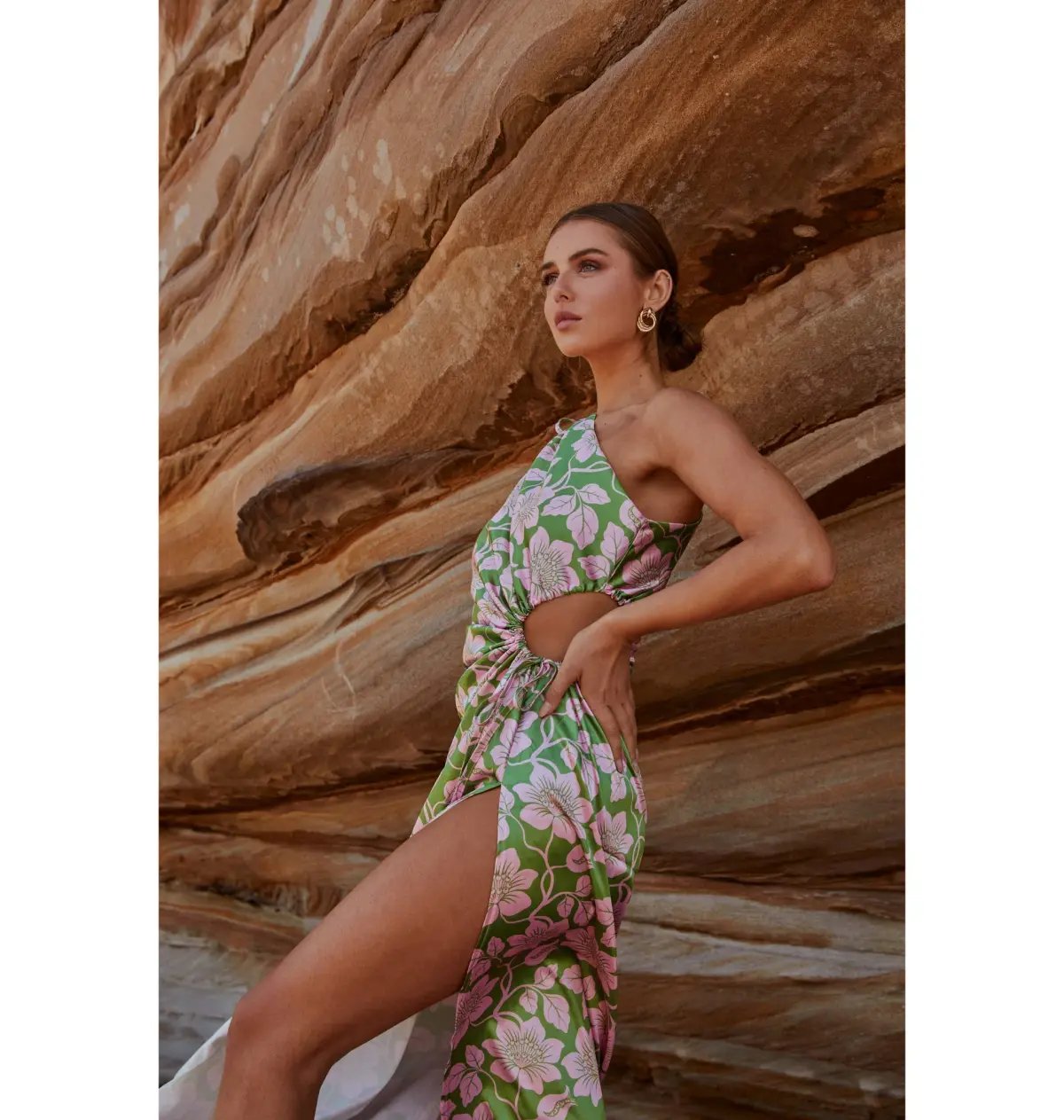 Sonya Moda Nour Forever Maxi Dress Floral Green Size AU 10 photo 3