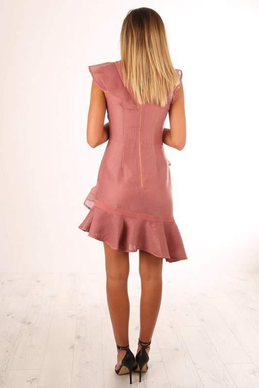 Keepsake Flashing Lights Mini Dress Pink Size 14 photo 3