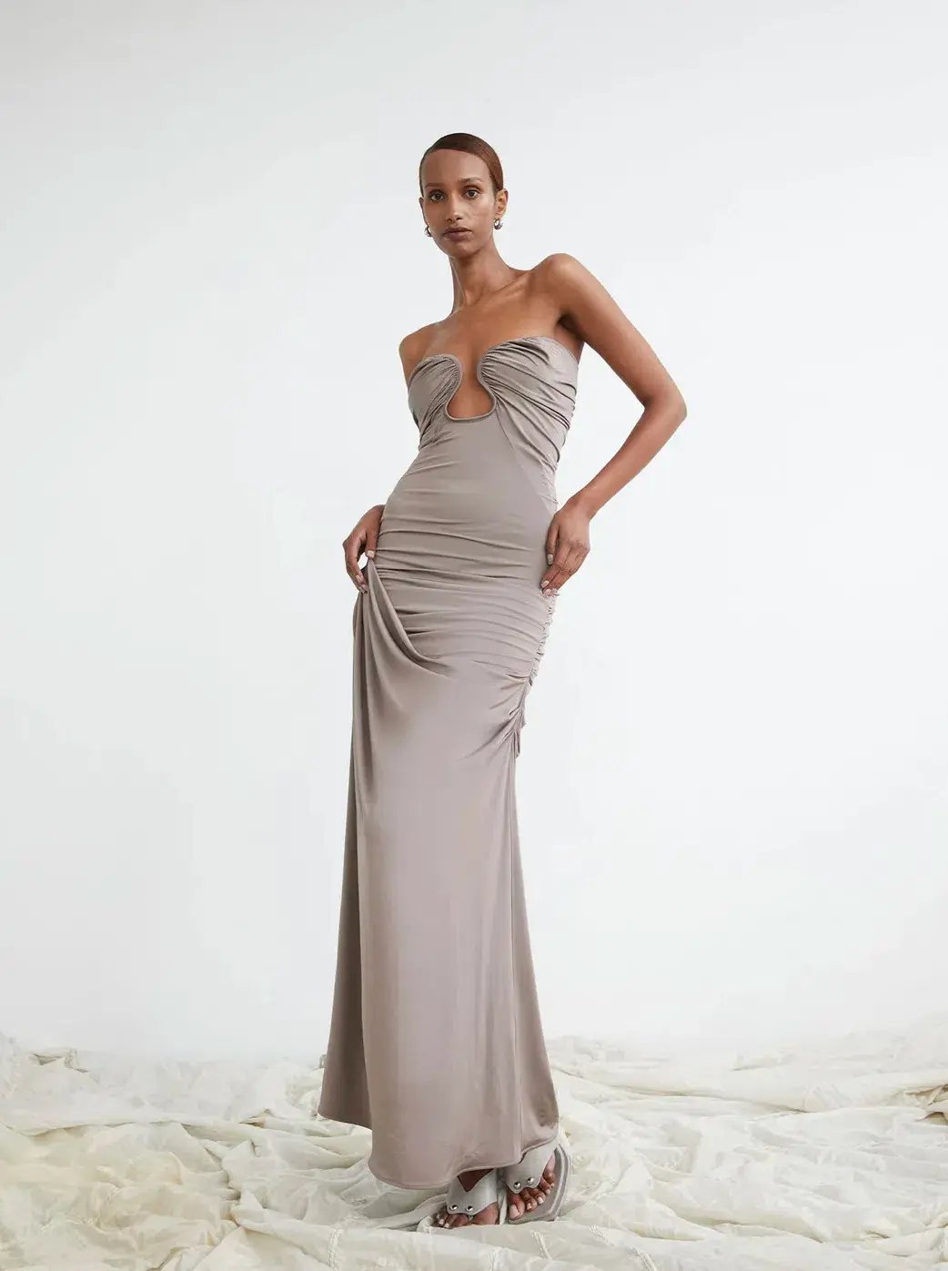 Paris Georgia Val Dress Concrete Size 6 photo 8