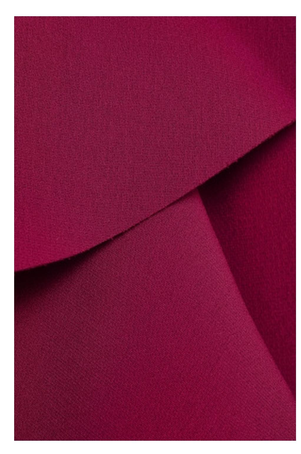 Cinq a Sept Kimberlin Ruffled Brushed Crepe Mini Dress Magenta Size 10 photo 4
