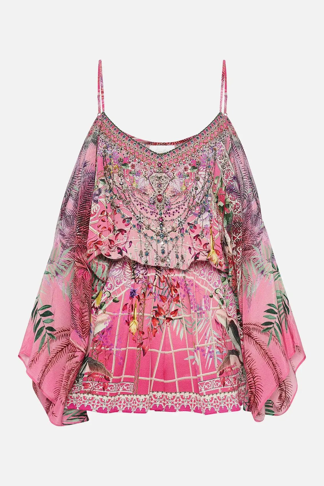 Camilla Drop Shoulder Playsuit Glasshouse Romance Size L /Au 14 photo 4