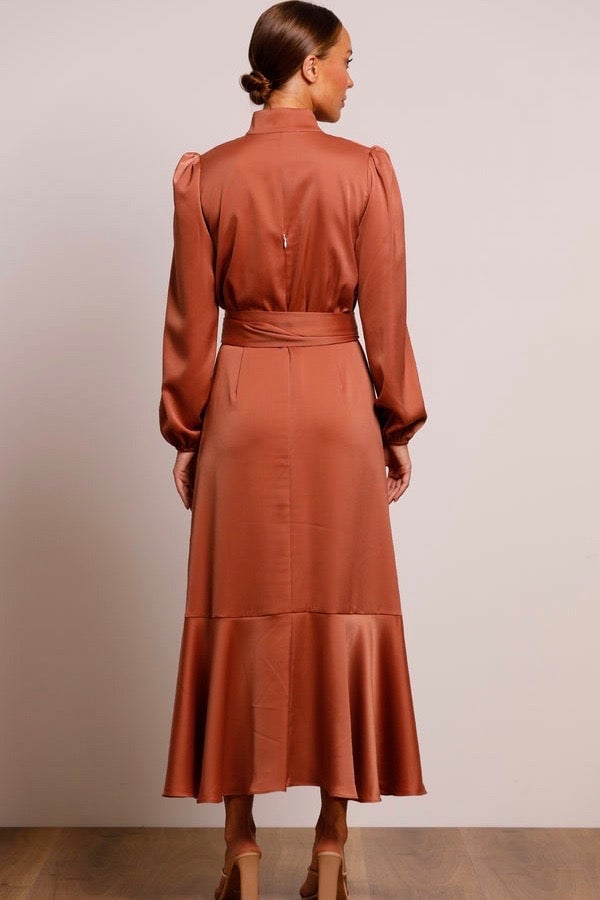 PASDUCHAS PINNACLE SLEEVE MIDI DRESS - CINNAMON photo 6