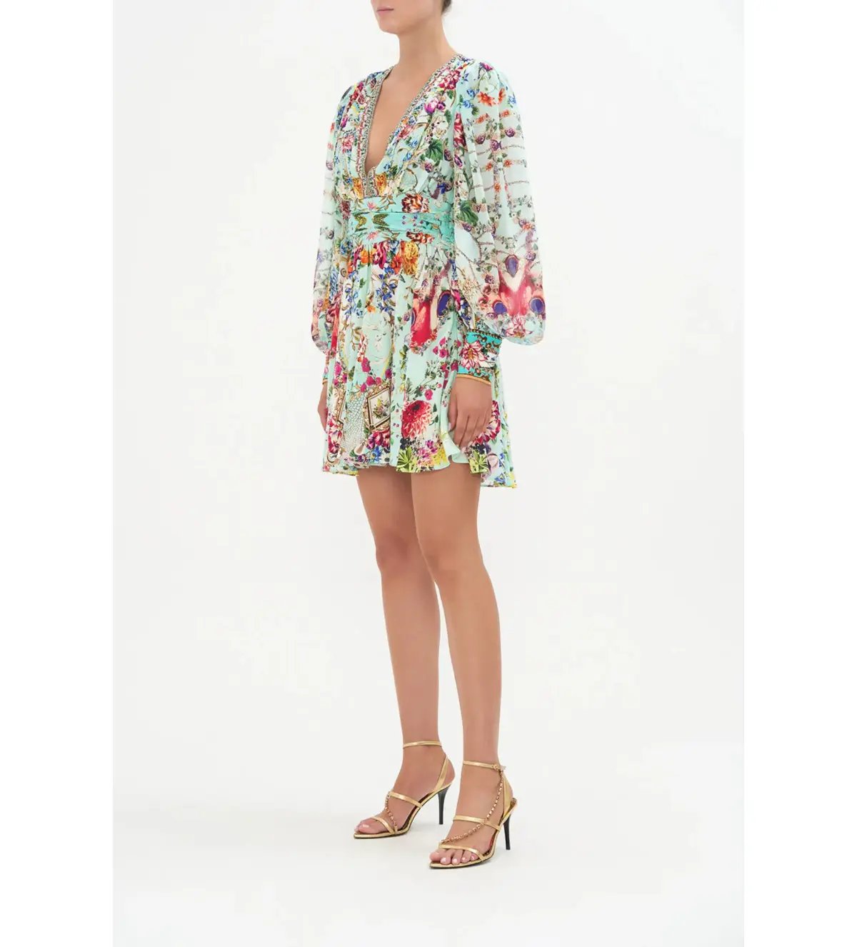 Camilla Honey Honey Short Dress With Blouson Sleeve Print Size XS / AU 8 photo 2