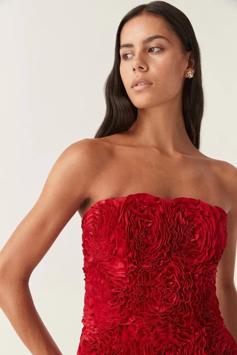 Aje Gazer Rosette Mini Dress Scarlet Red Size AU 8 photo 2