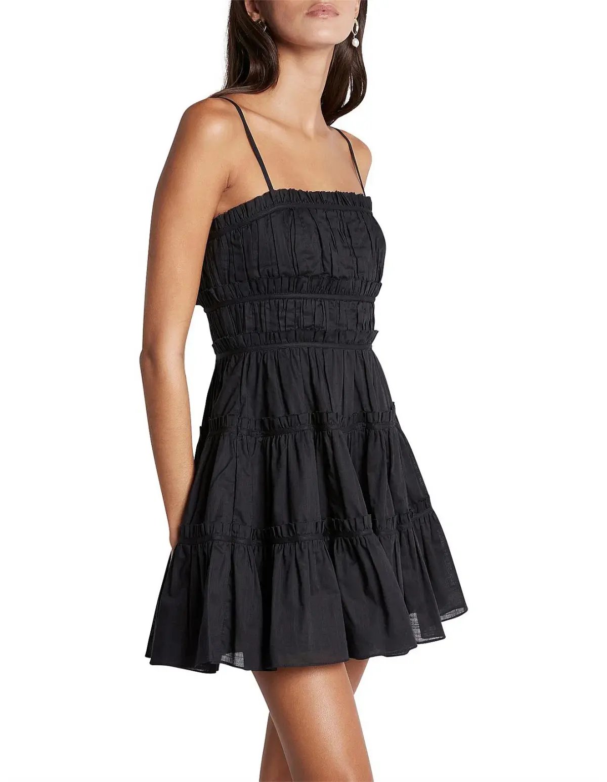 Aje Breathless Mini Dress Black Size 12 photo 5