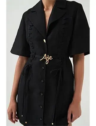 AJE Ana Mini Dress Black Size 8/S photo 13