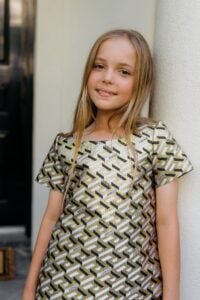 Versace Gold Greca-Print Dress photo 4