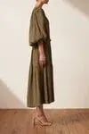 Shona Joy Mila Square Neck Midi Dress Size 6 photo 5
