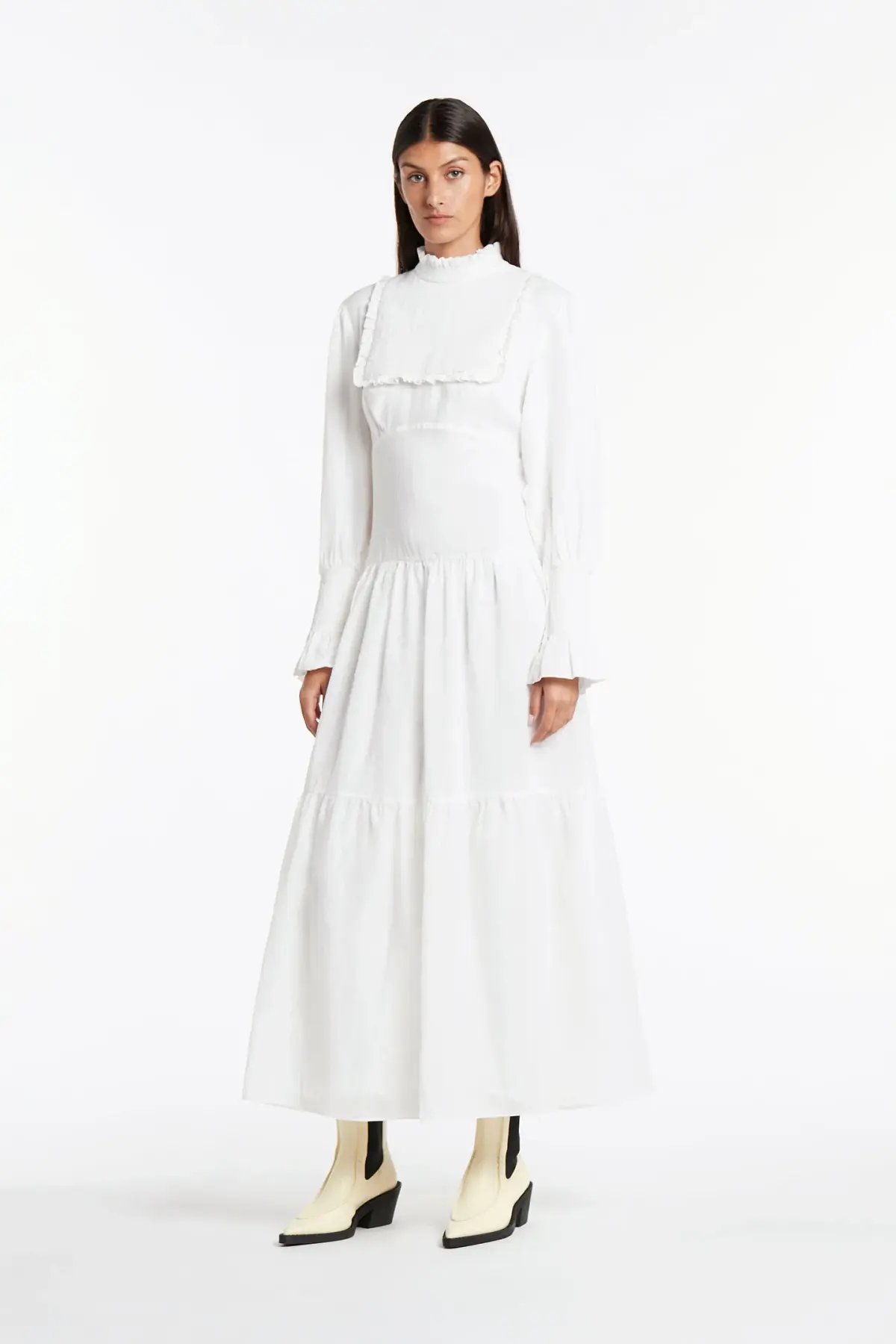 Sir The Label Diana Smocked Gown Ivory Size 1/AU 8 photo 2