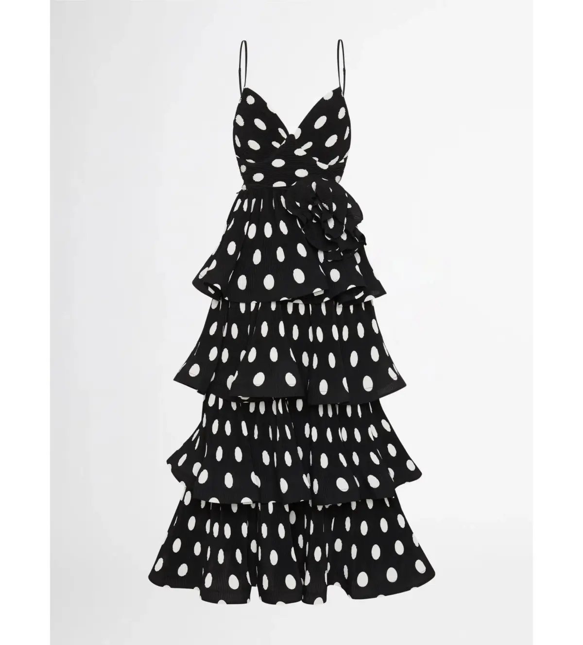 Sheike Julia Polka Dot Dress Black Size 6 photo 3