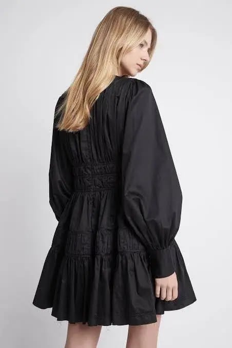 Aje Fallingwater Gathered Mini Dress Black Size 8 photo 2