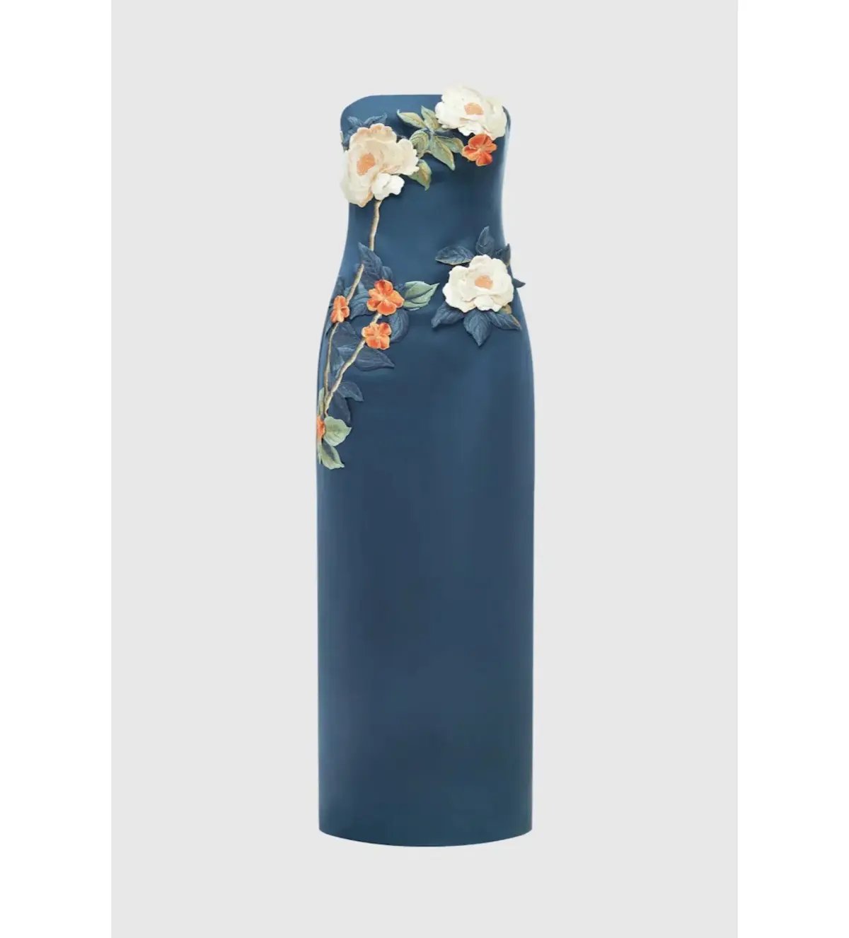 Leo Lin Rayna Appliqué Floral Bustier Maxi Dress Pear Blossom Size AU 12 photo 6