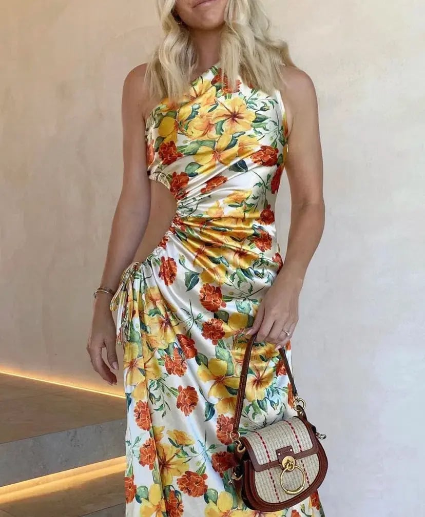 Sonya Moda Nour Yarden Floral Maxi Dress Print Size 6 photo 4