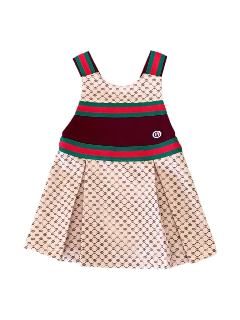 Gucci Iconic Logo Stripes Sleeveless GG Dress photo 4