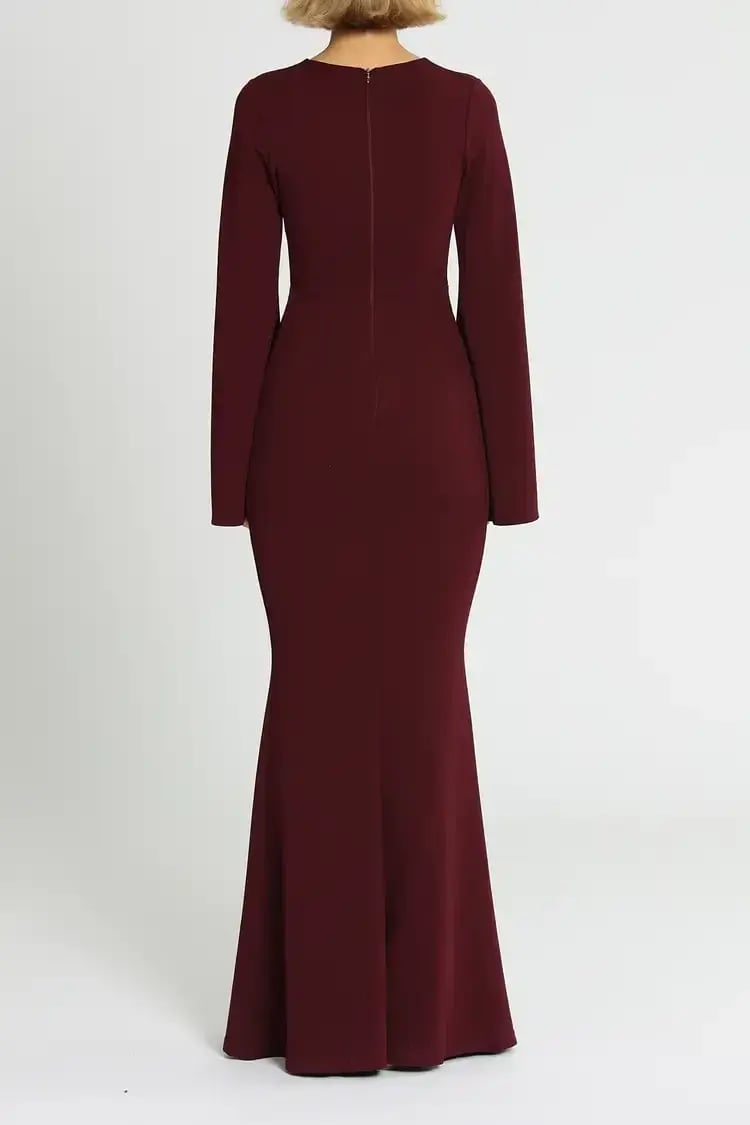 Pasduchas Amaryllis Gown in Wine Size 8 photo 3
