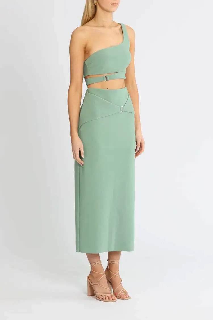 Bec and Bridge Ivy Crop and Skirt Set Green Size 12 photo 2
