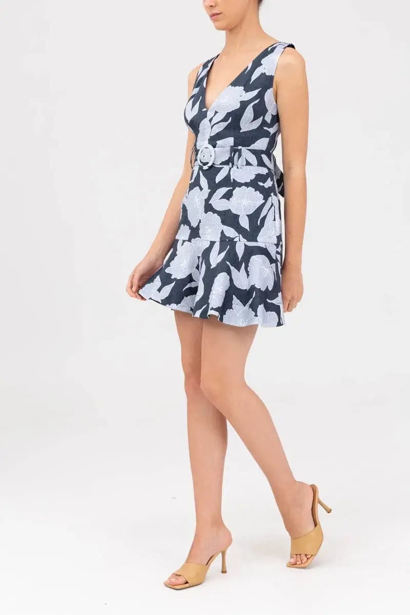 Keepsake the Label Midnight Stencil Floral Mini Dress Print Size 6 photo 3