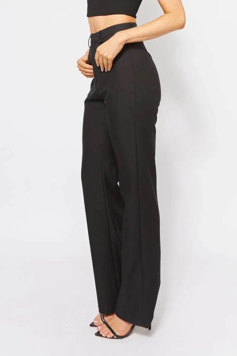 Bianca and Bridgett Cartia Crop and Pants Set Black Size 14 photo 5