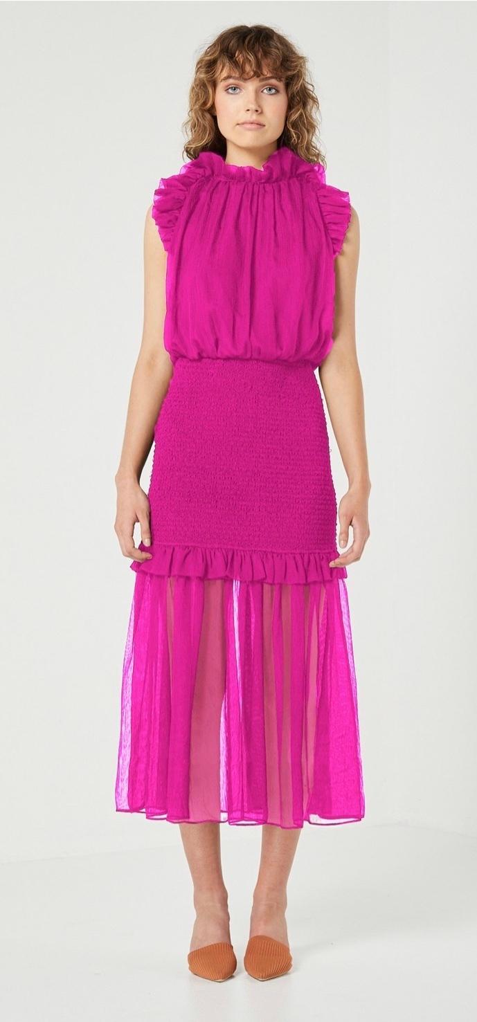 Elliatt Capture Midi Dress Pink Size 8 photo 2