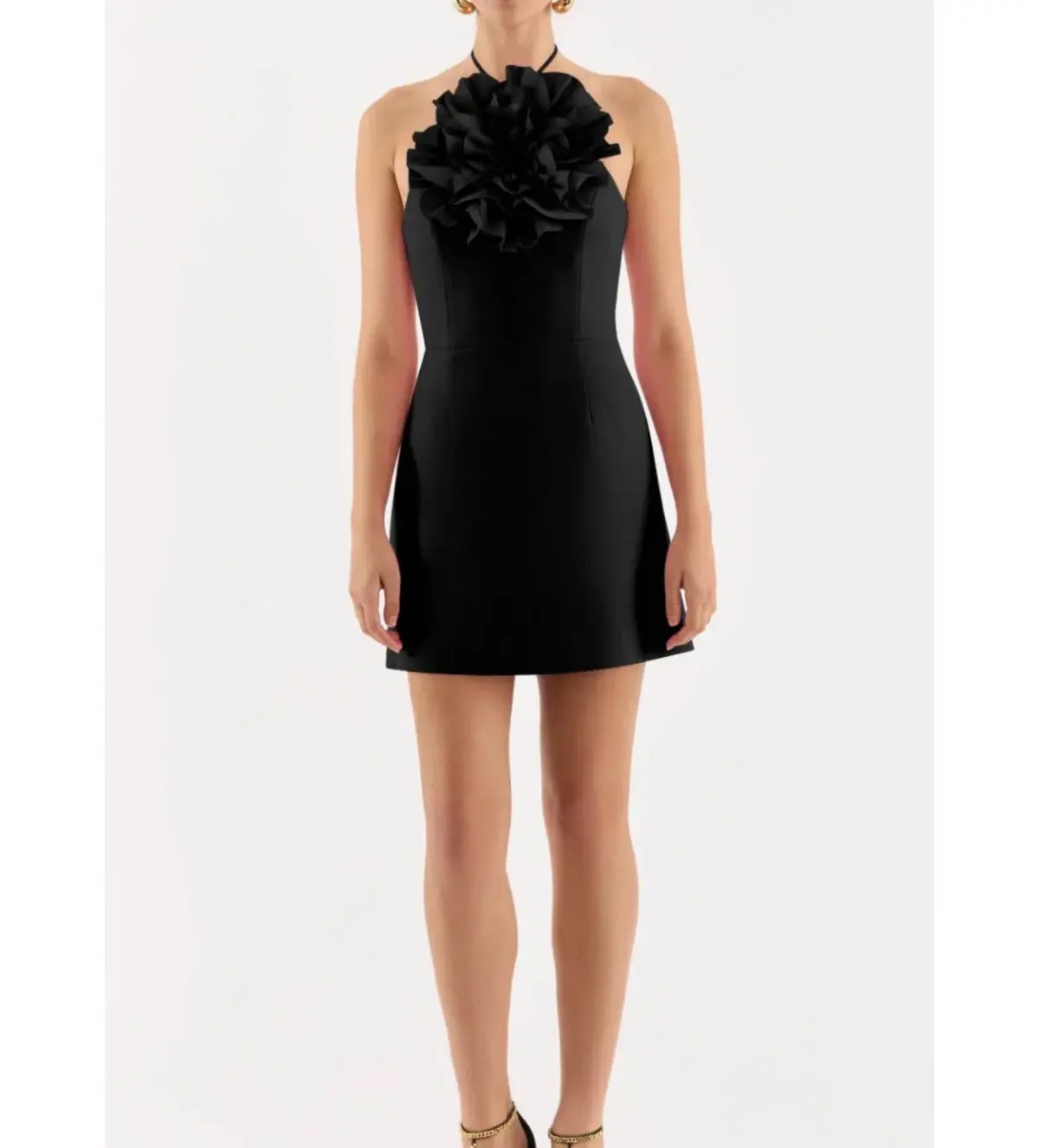 Rebecca Vallance Odetta Mini Halter Black Size 8 photo 3