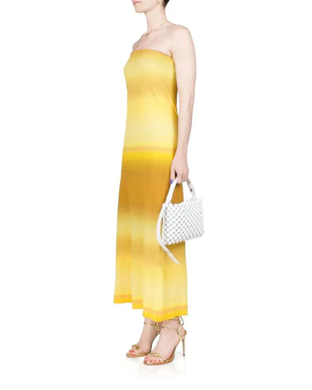 Bec & Bridge Amara Strapless Midi Dress Golden Ombre Size 8 photo 2