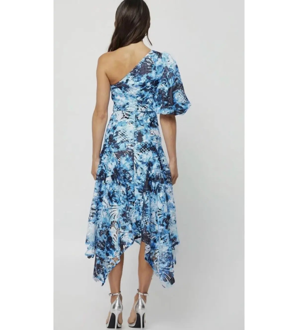 Mossman High Rise Maxi Dress in Blue Tie Dye Size AU 14 photo 4