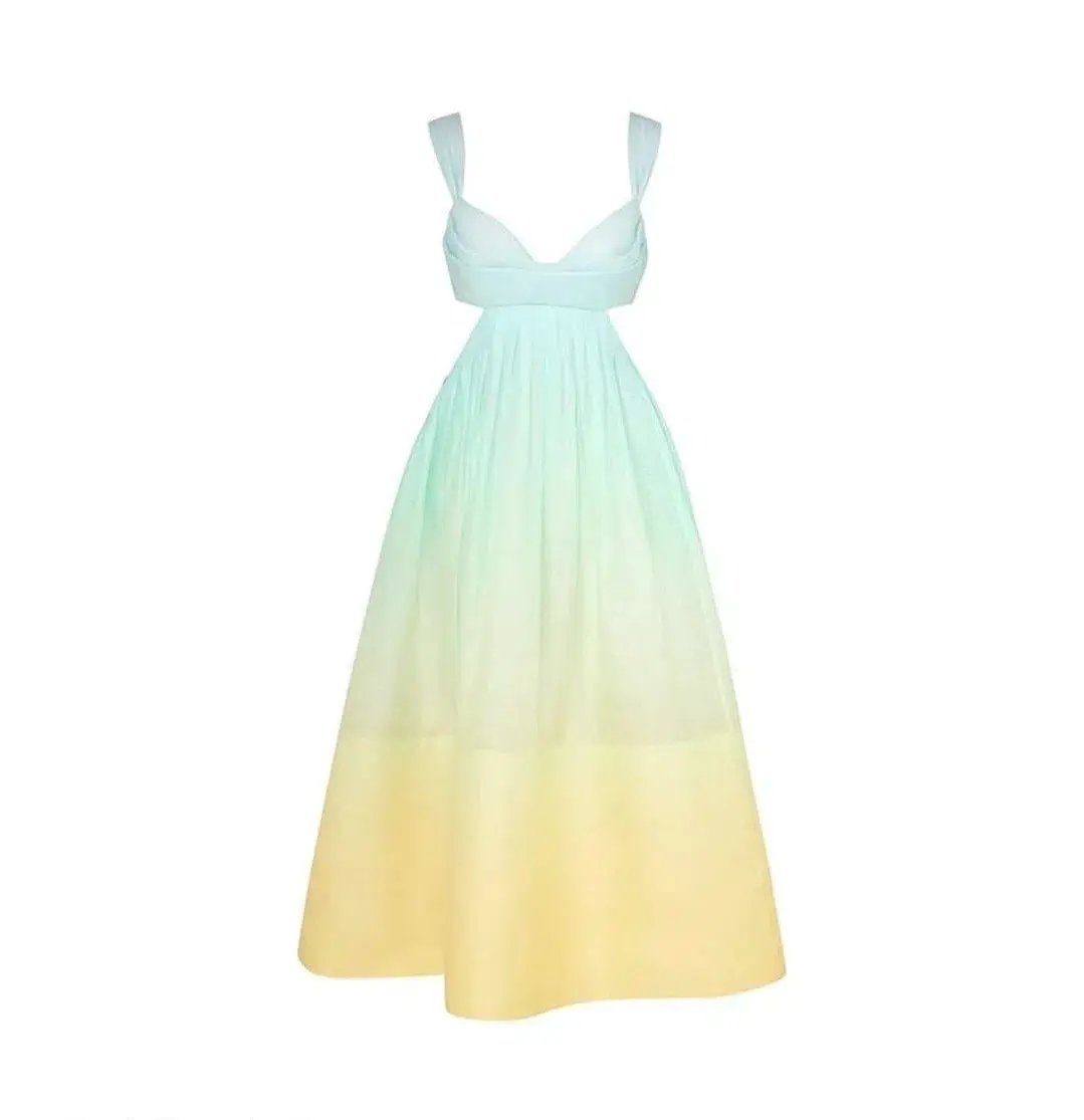 Zimmermann Oasis Bralette Dress Ombré Gown 0 / AU 8 photo 2