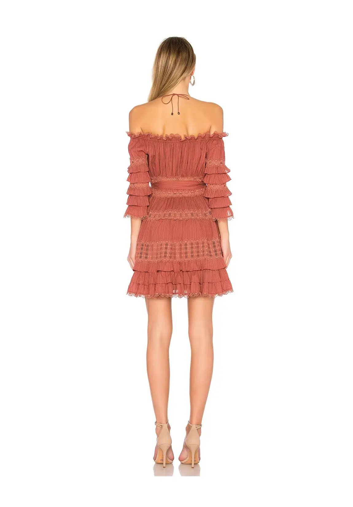 Zimmermann Corsair Frill Tier Dress in Vintage Rose Size 2/AU 12 photo 3
