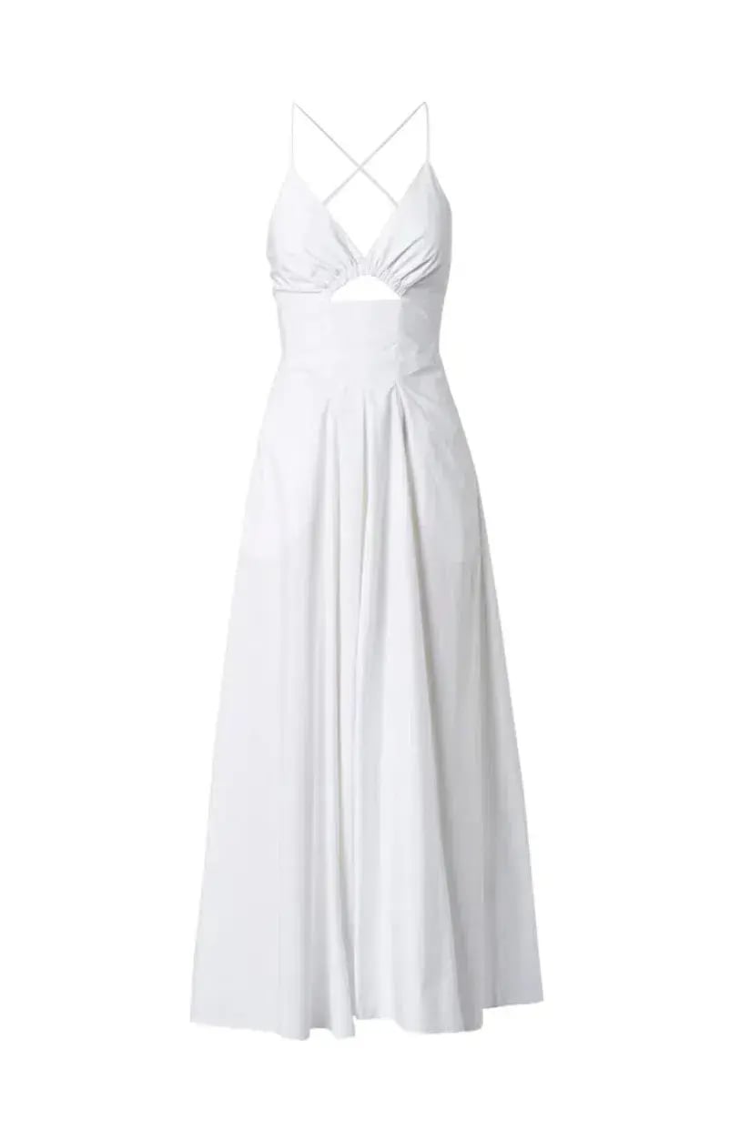 Scanlan Theodore Cotton Strappy Dress White Size AU 8 photo 3