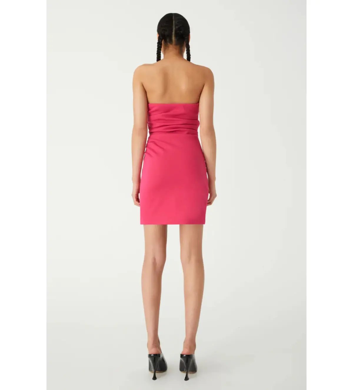 MISHA Alston Crepe Mini Dress Raspberry Pink Size 8/S photo 3
