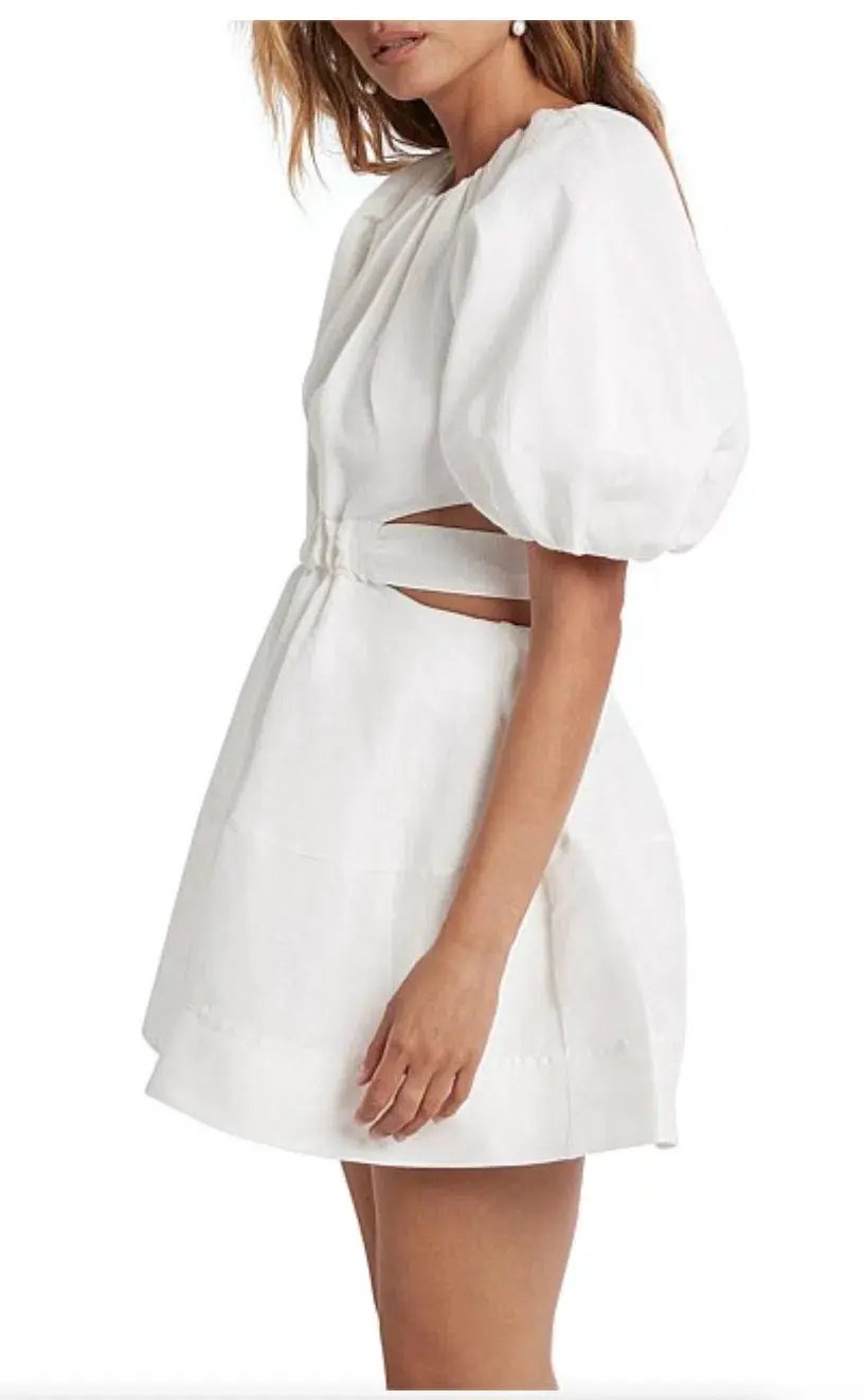 Aje Psychedelia Cut Out Mini Dress White Size 4 / XXS photo 2