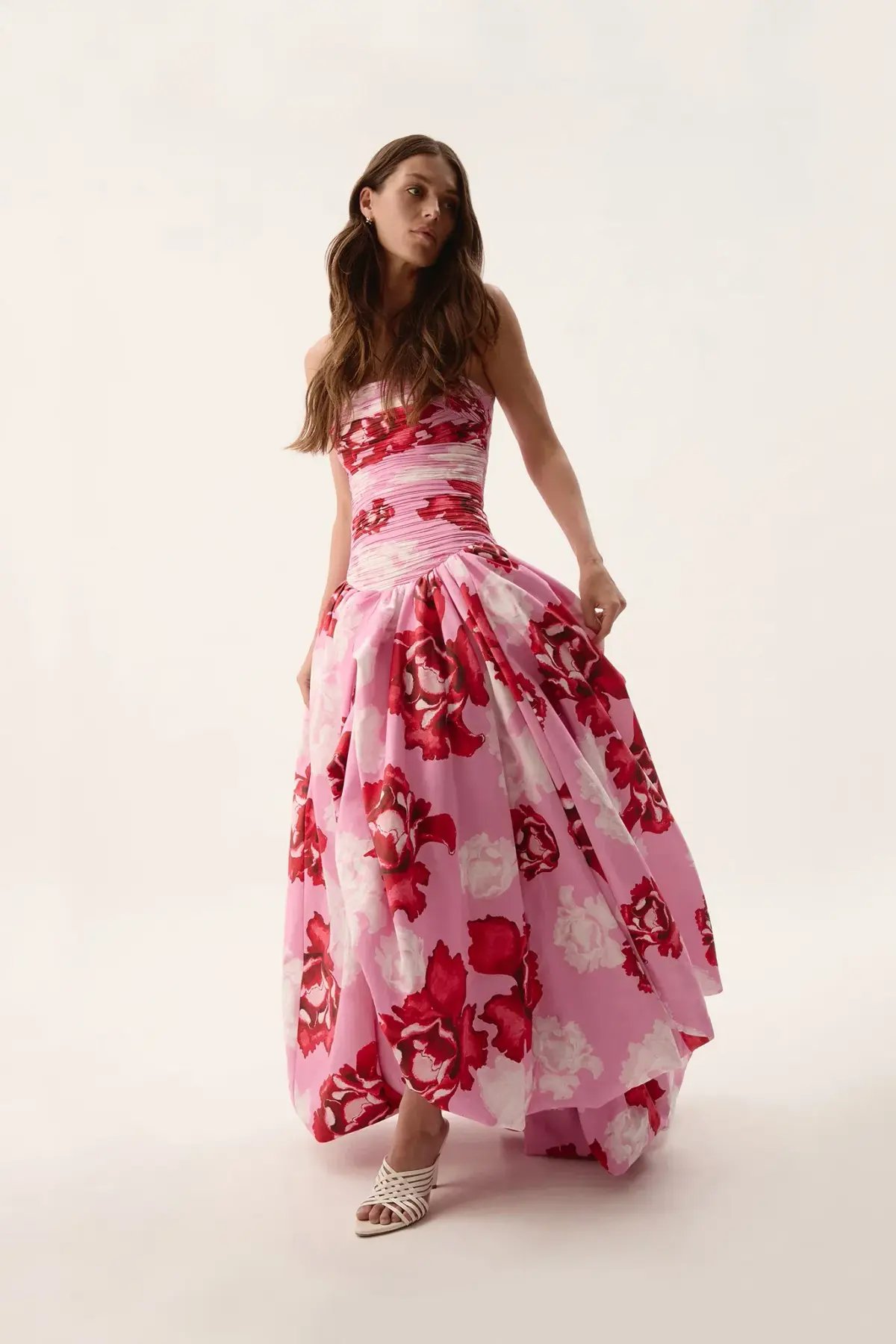 Aje Behold Maxi Dress Pink Boldly Blooming Size AU 12 photo 5