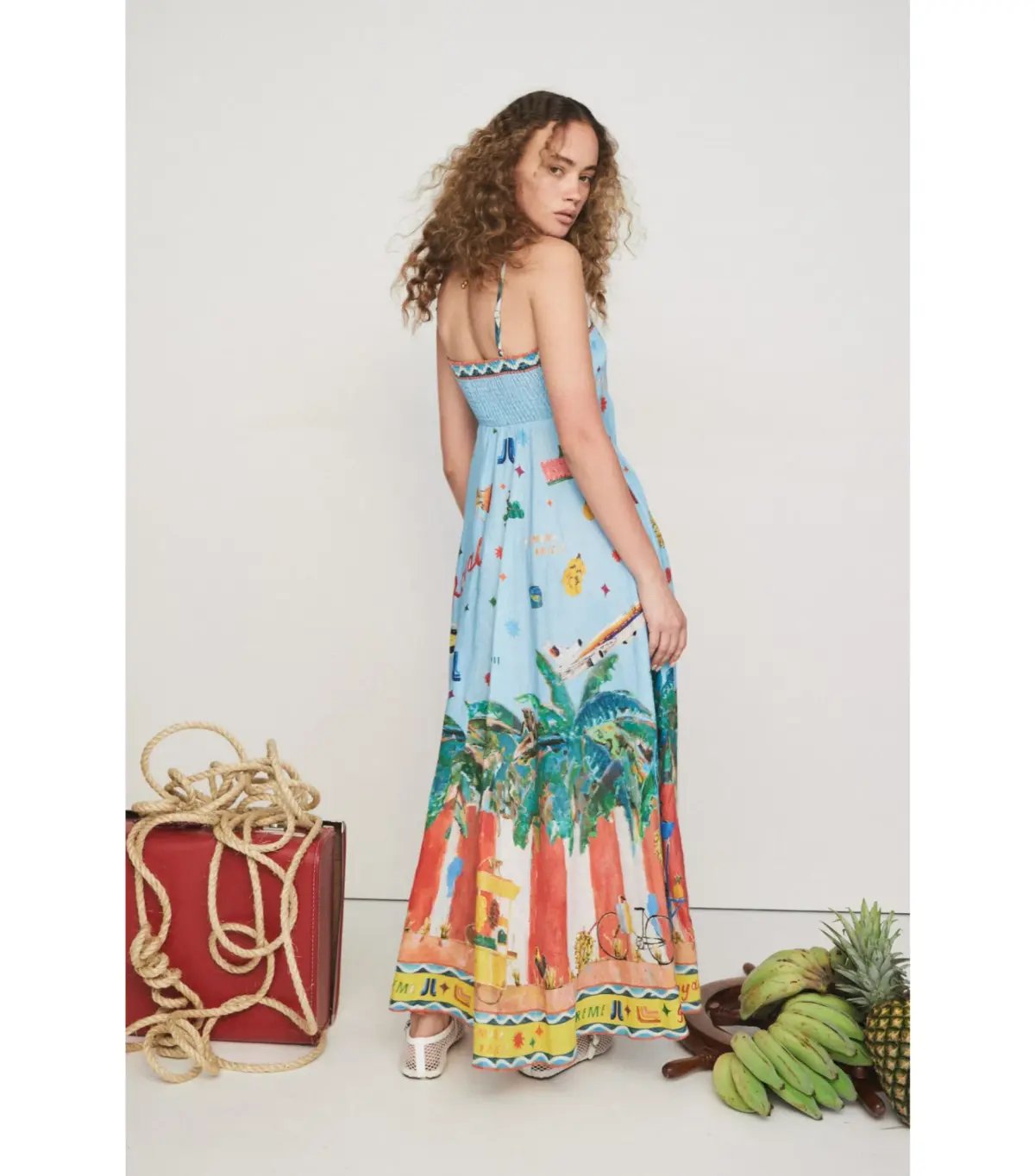 Alemais All Aboard Dress Blue Print Size AU 10 photo 3