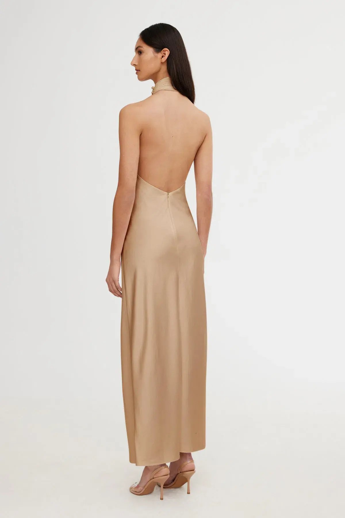 Significant Other Darcy Backless Dress Sand Size 8 photo 3