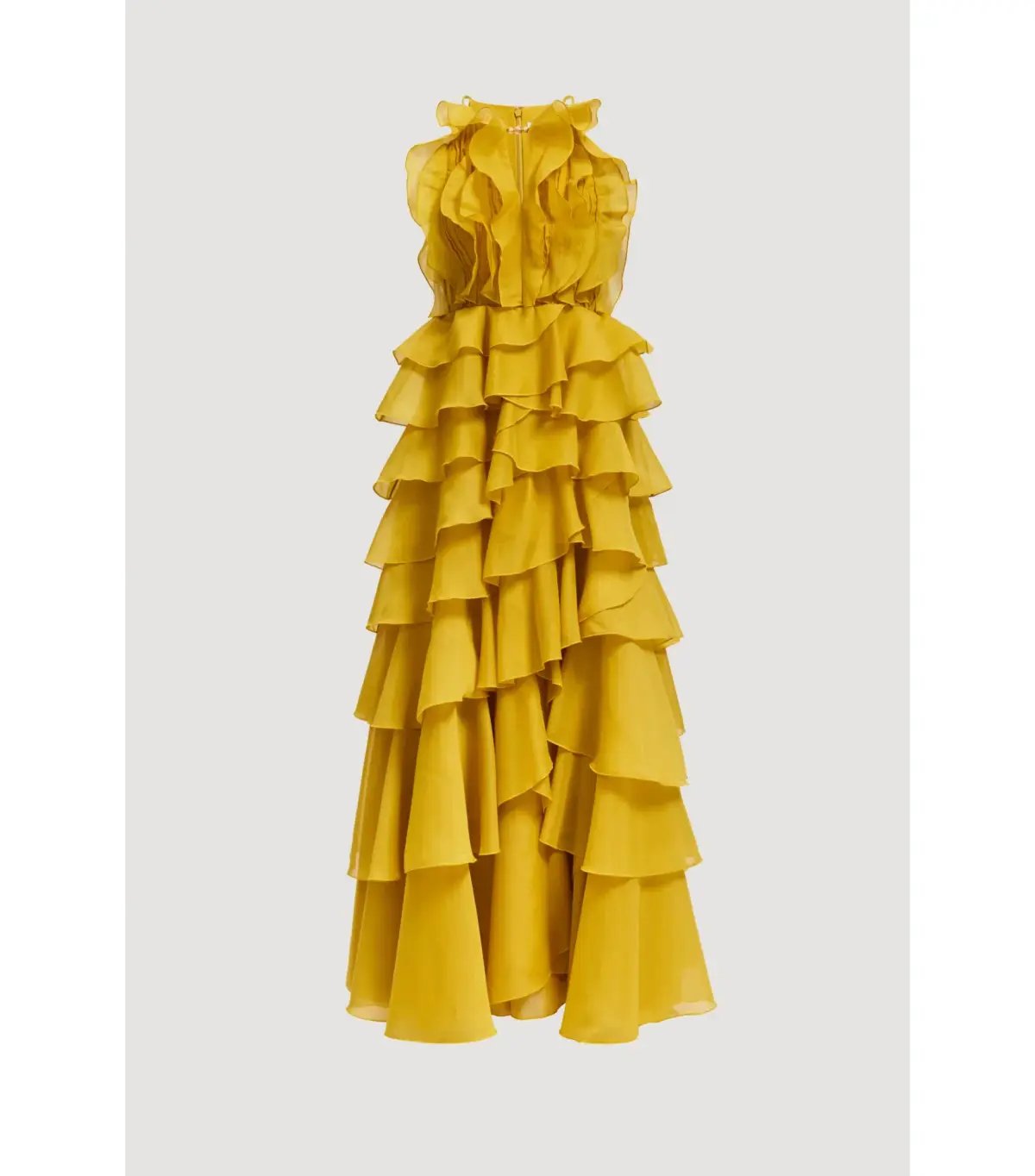 Aje Cleo Maxi Gown in Chartreuse Size AU 10 photo 5