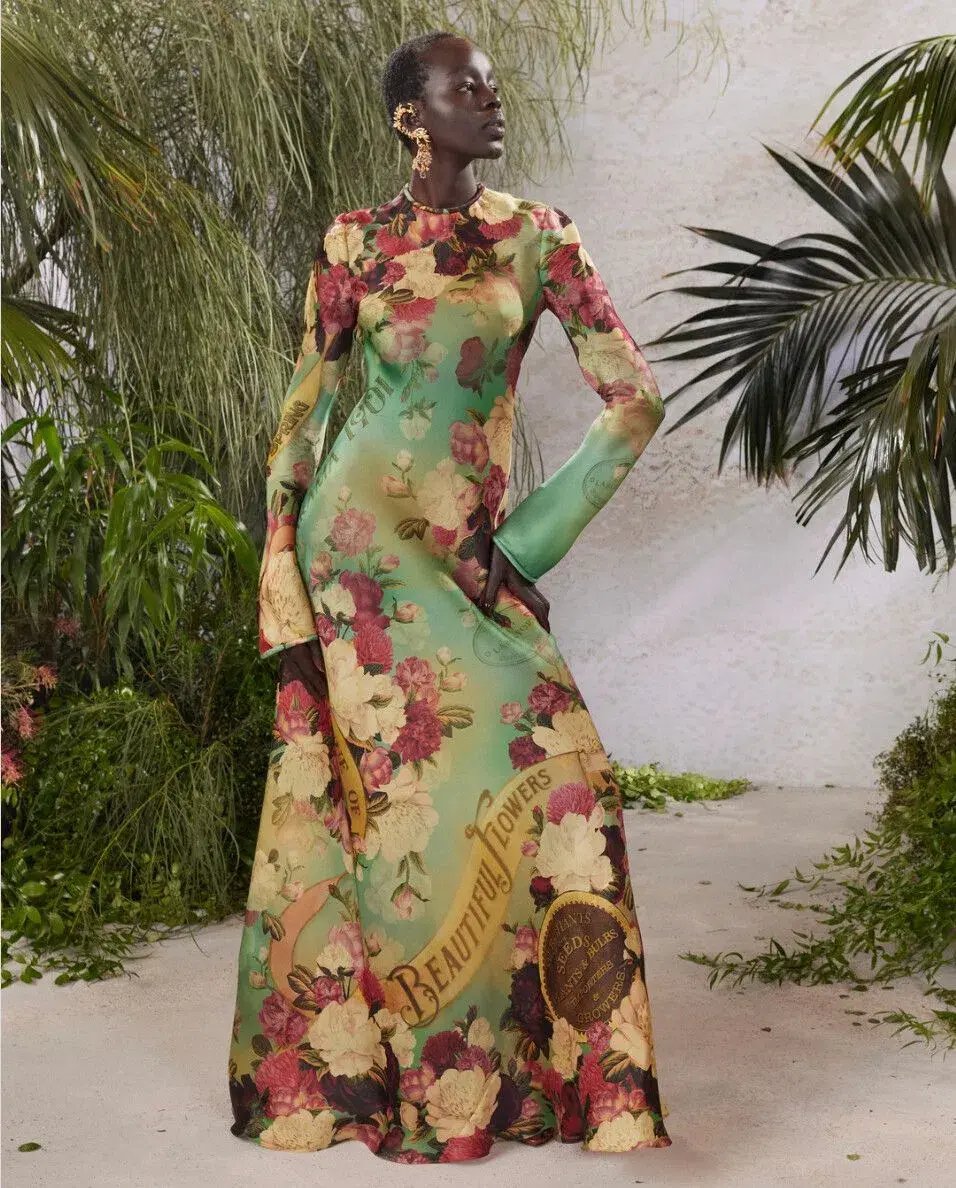 Zimmermann Wonderland Bias Slip Maxi Dress Peony Garden Floral Size 1 / AU 10 photo 4