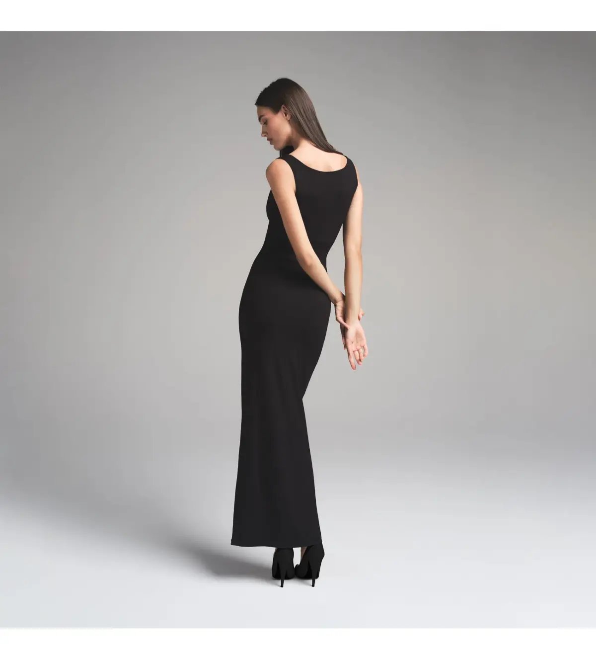 Skims Soft Lounge Lace Tank Maxi Dress Onyx Size L / AU 12 photo 2
