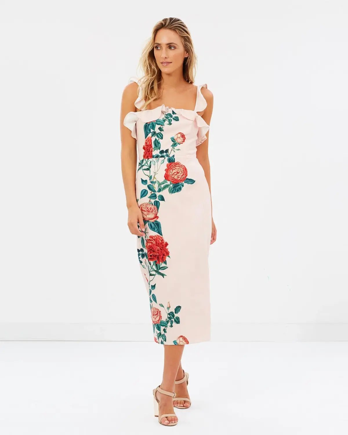 Pasduchas Ramone Midi Dress Floral Size 8 photo 2