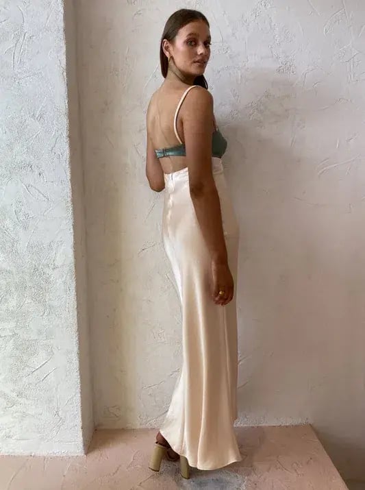 Bec & Bridge Carrie Maxi Dress Green/Cream Size 6 photo 4