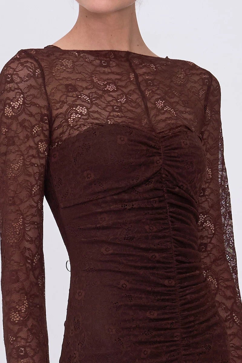 Suboo Paris Mini Dress - Espresso photo 4