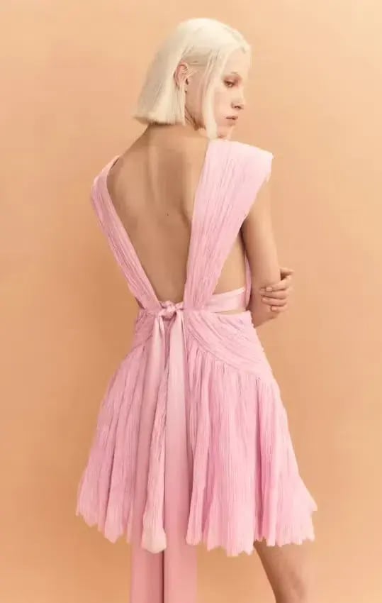 Aje Escapist Mini Dress Flash Pink Size 6 photo 3