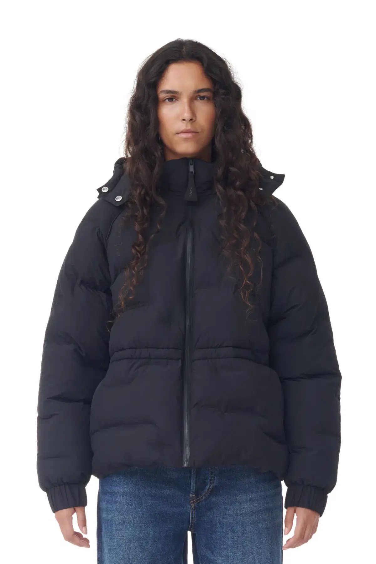 Ganni Short Buffer Raglan Jacket Black Size 10 photo 2